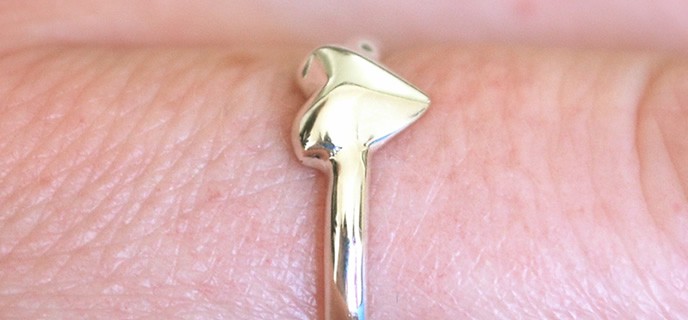 Heart Ring on finger