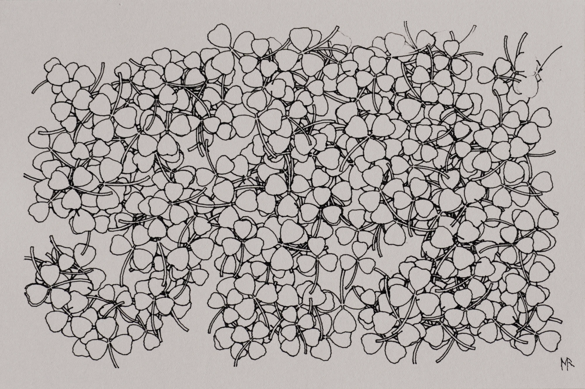 Plotter drawing of a clover